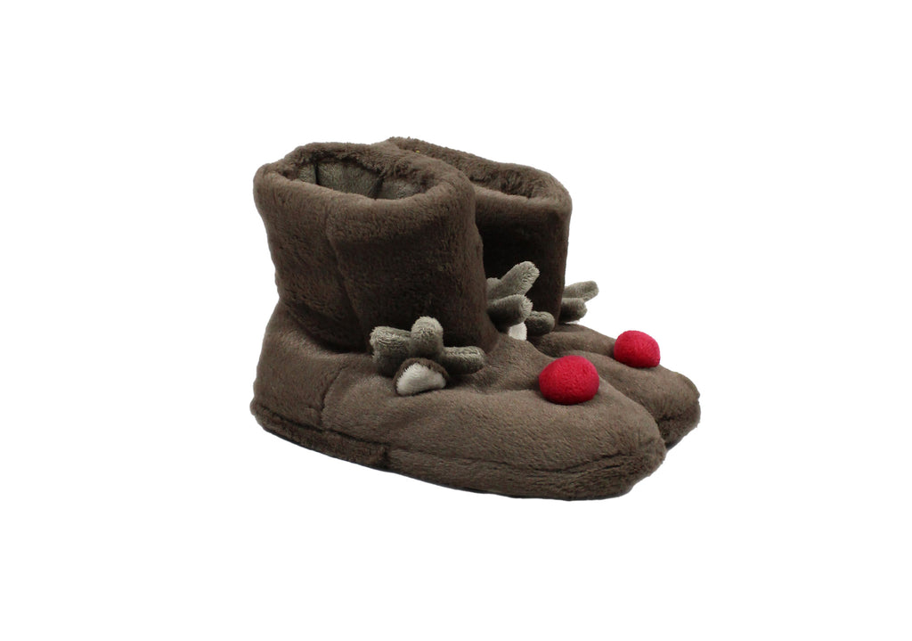 The Little White Company, Baby Boys or Baby Girls Reindeer Slipper Booties, UK 10/11