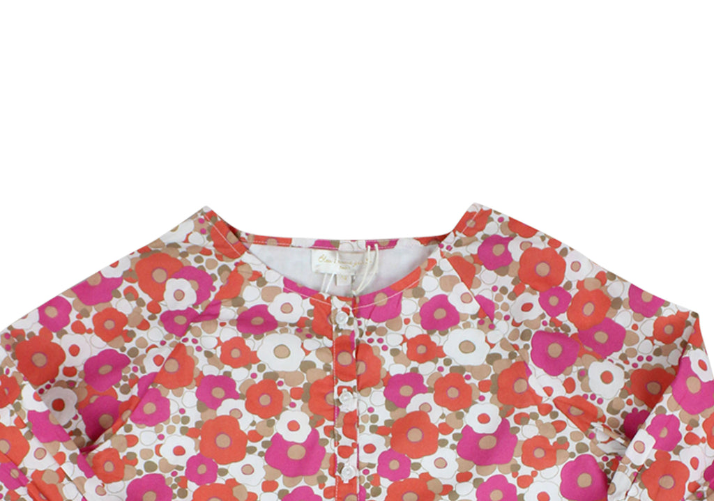 Bleu Comme Gris, Girls Floral  Blouse, 12 Years
