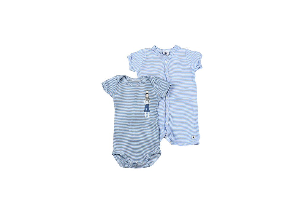 Petit Bateau, Baby Girls/Boys Bodysuit + Rompers Set, 3-6 Months