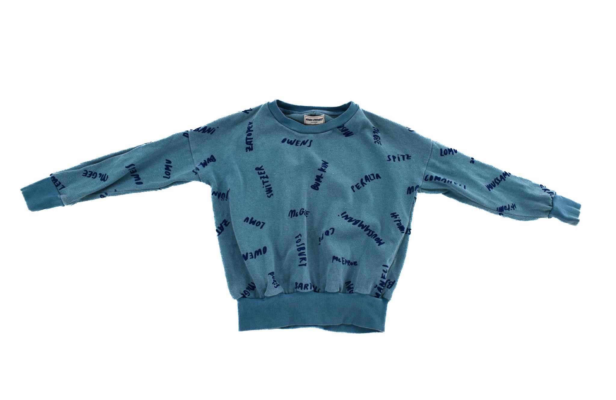 Bobo Choses, Boys Blue Sweater, Aged 6 and 8 Years. Practical & Stylish  Autumnal Kids Clothing.