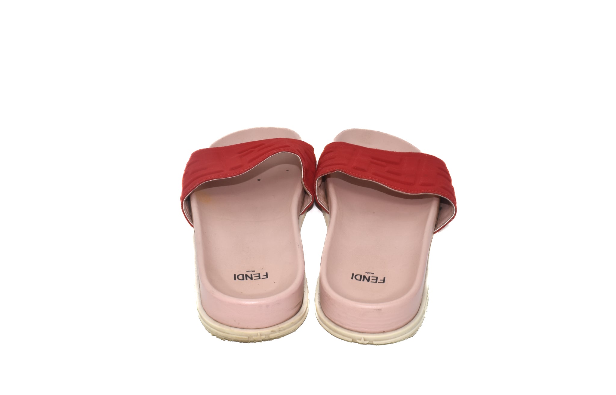 Fendi red outlet slides